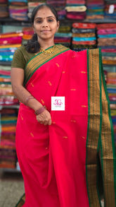 Kalyani cotton Butta Red