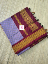 Kalyani cotton checks Lavender