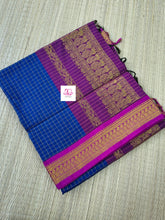Kalyani cotton checks Royal blue