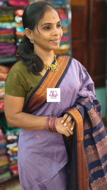 Kalyani cotton Butta lavender