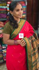 Kalyani cotton Butta Red