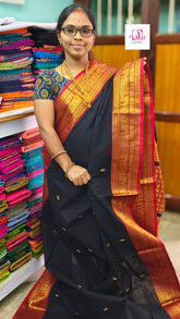 Kanchi Cotton Festival Fusion Black