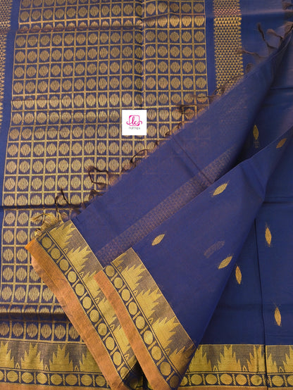 Kanchi Cotton Festival Fusion Pepsi blue
