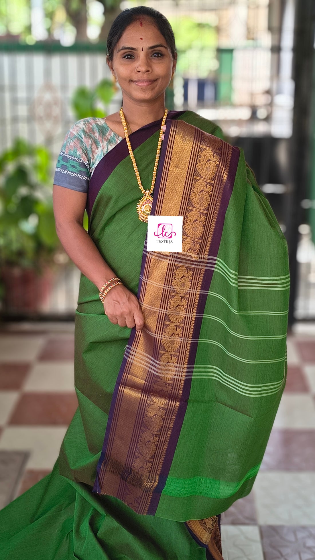 Kanchi Cotton All day fusion Dual tone green
