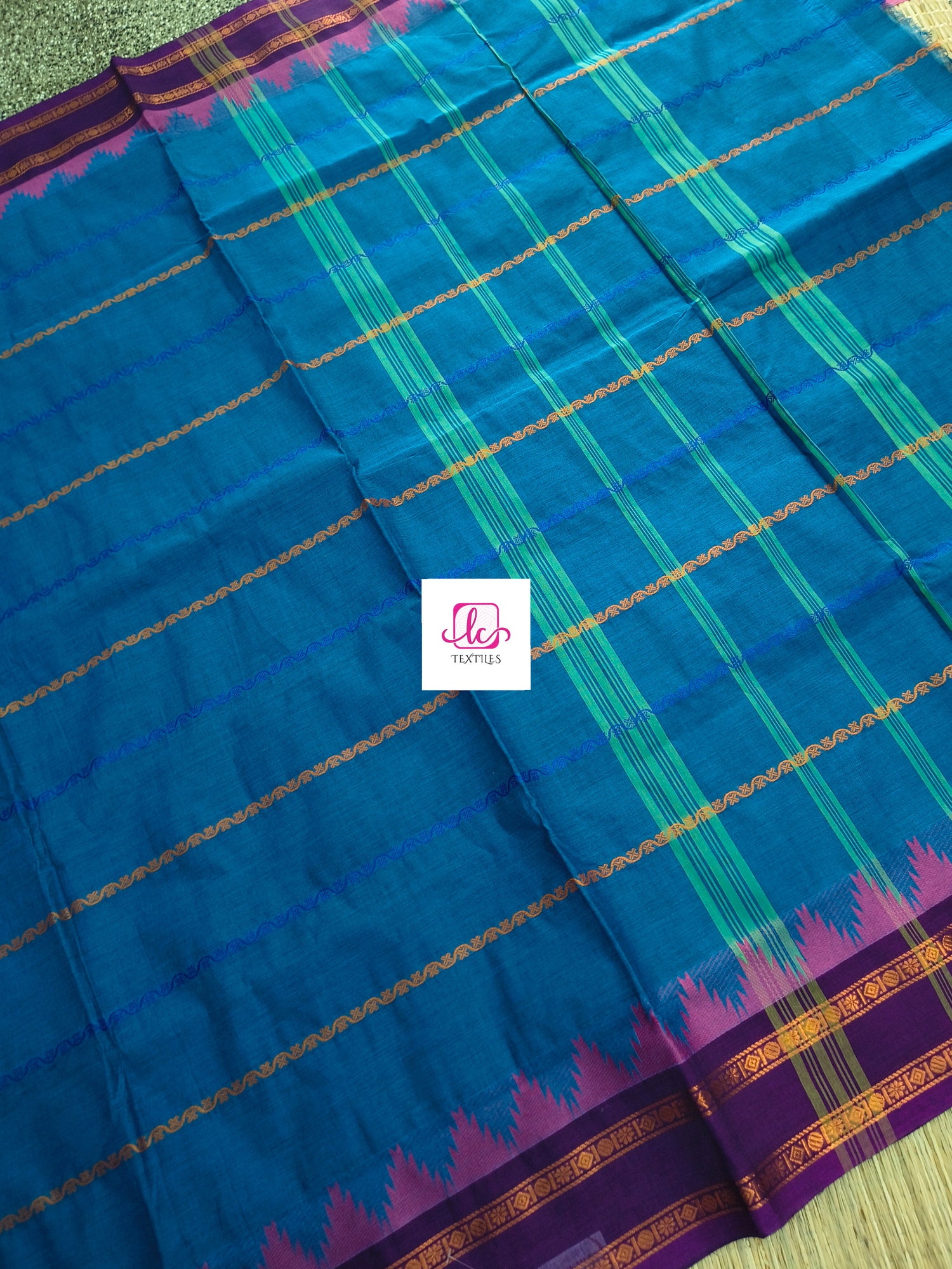Kanchi Cotton festival Fusion Saphire blue