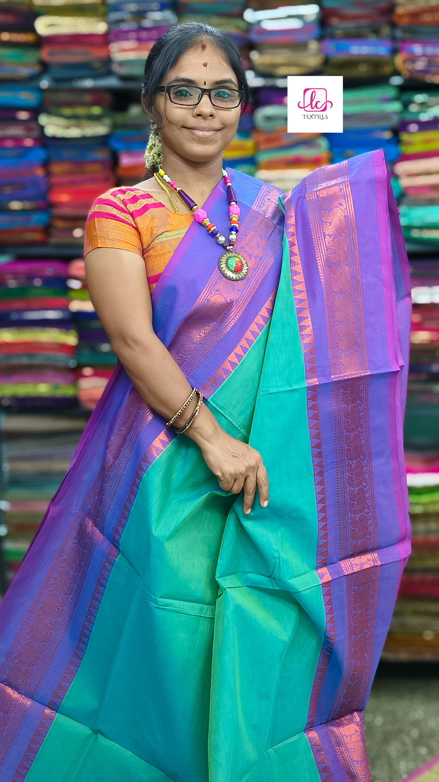 Kanchi Cotton All Day Fusion Aqua blue 