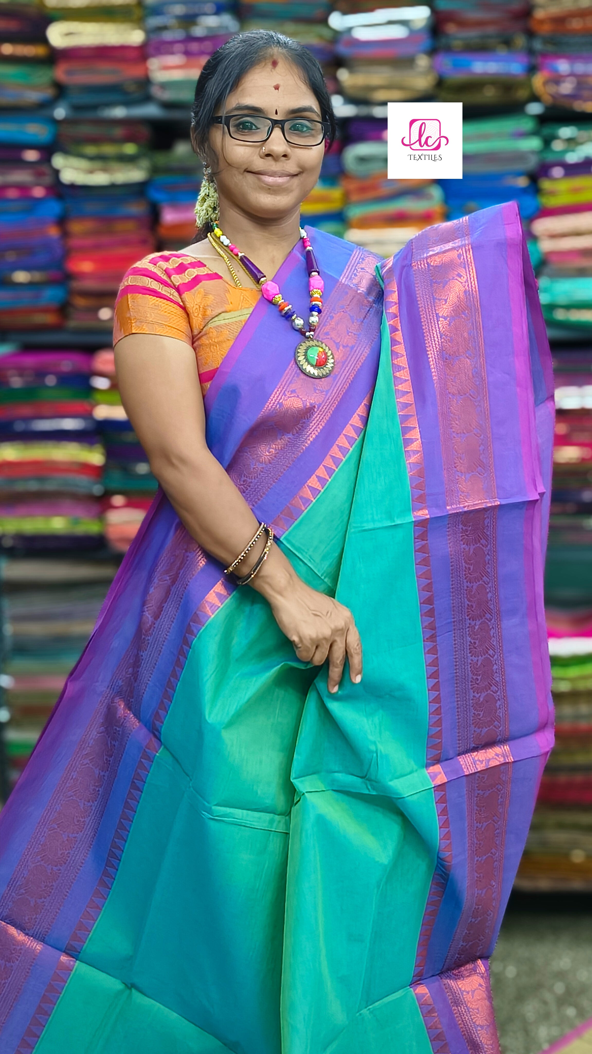 Kanchi Cotton All Day Fusion Aqua blue 