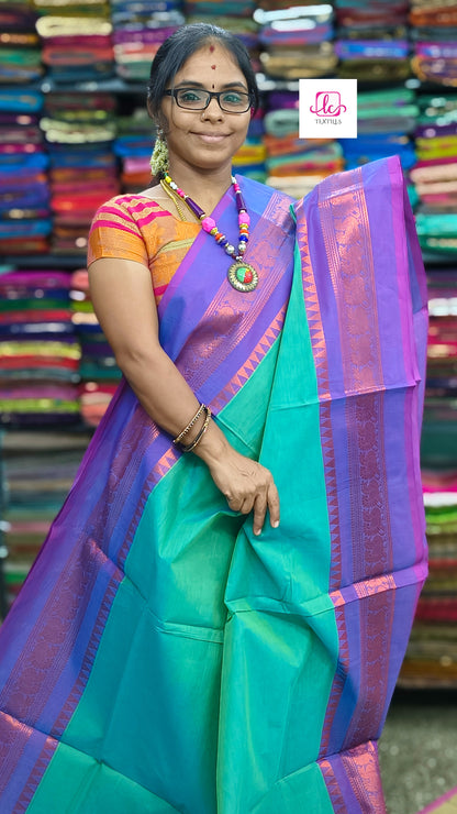 Kanchi Cotton All Day Fusion Aqua blue 