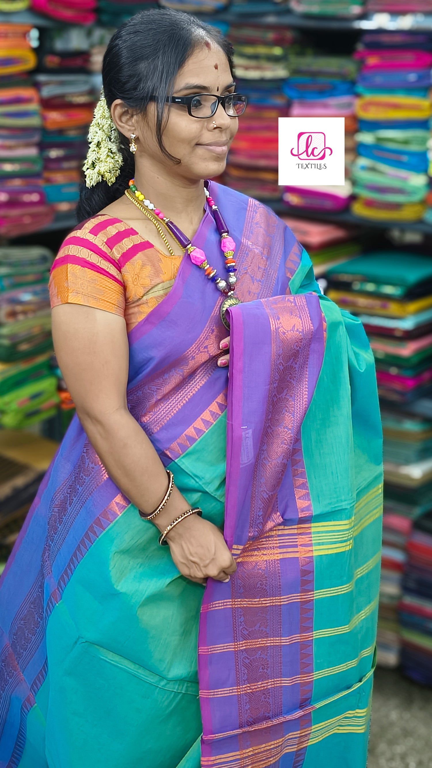Kanchi Cotton All Day Fusion Aqua blue 