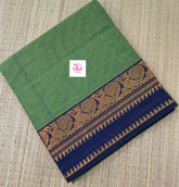 Kanchi Cotton All Day Fusion Green mixed Blue dual tone