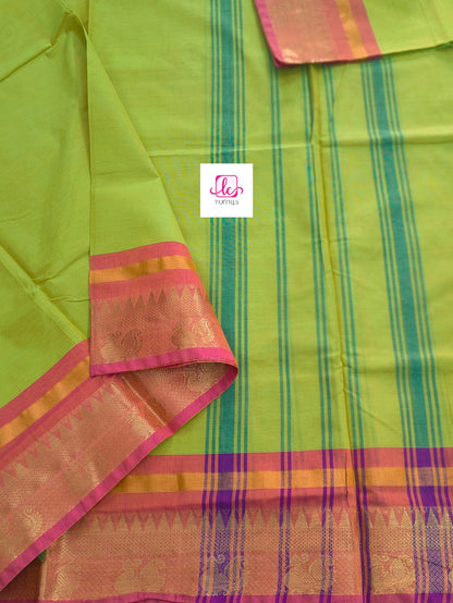 Kanchi Cotton All Day Fusion Green mixed yellow