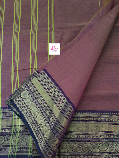 Kanchi Cotton All Day Fusion Khakki mixed maroon dual tone