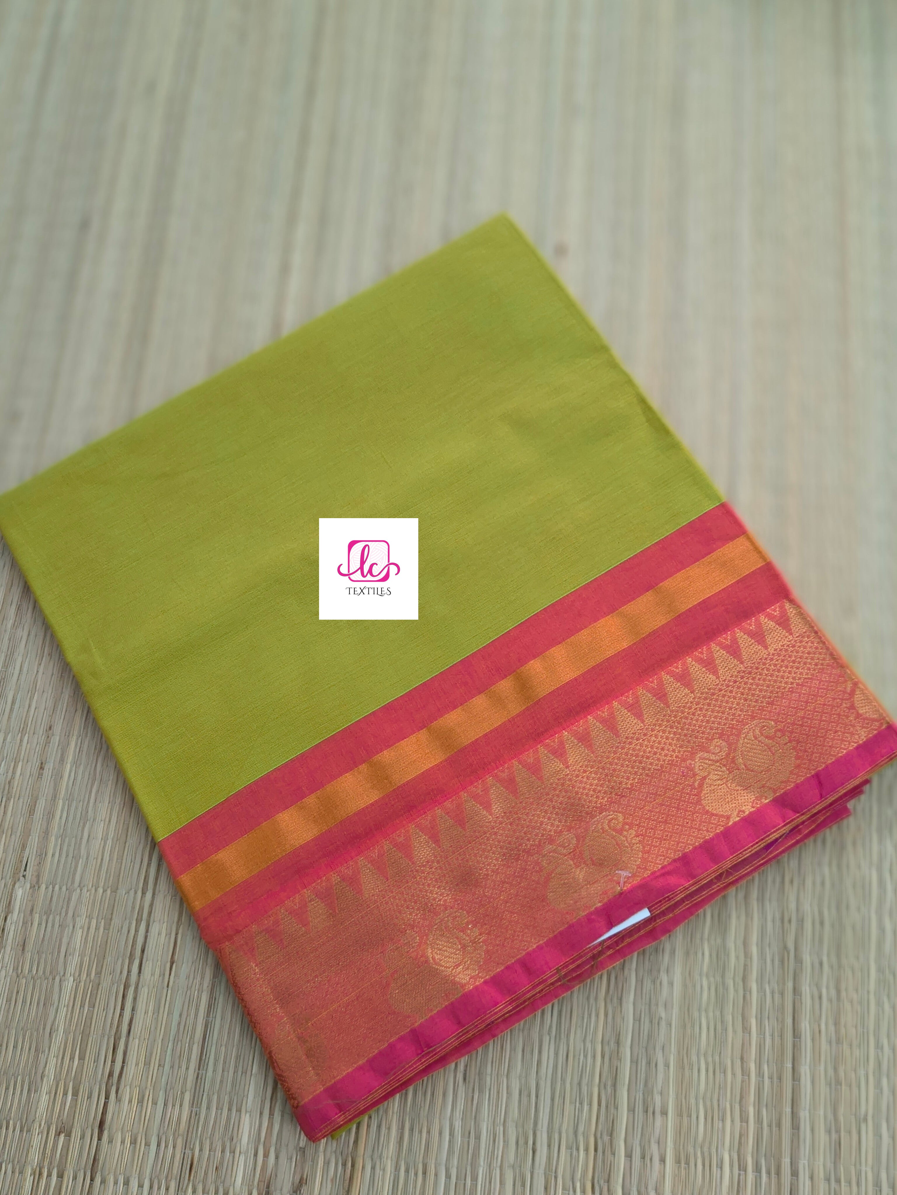 Kanchi Cotton All Day Fusion Green mixed yellow