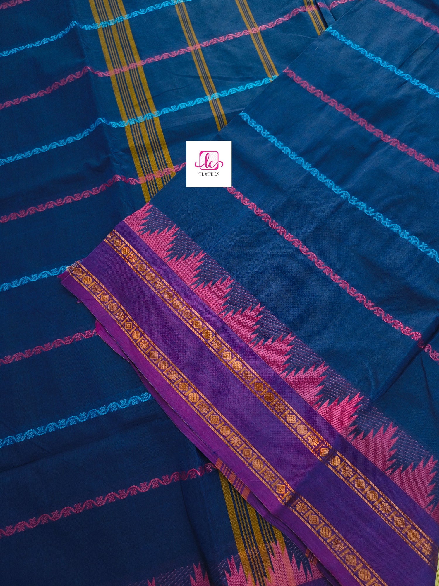 Kanchi Cotton Festival Fusion Navy blue 