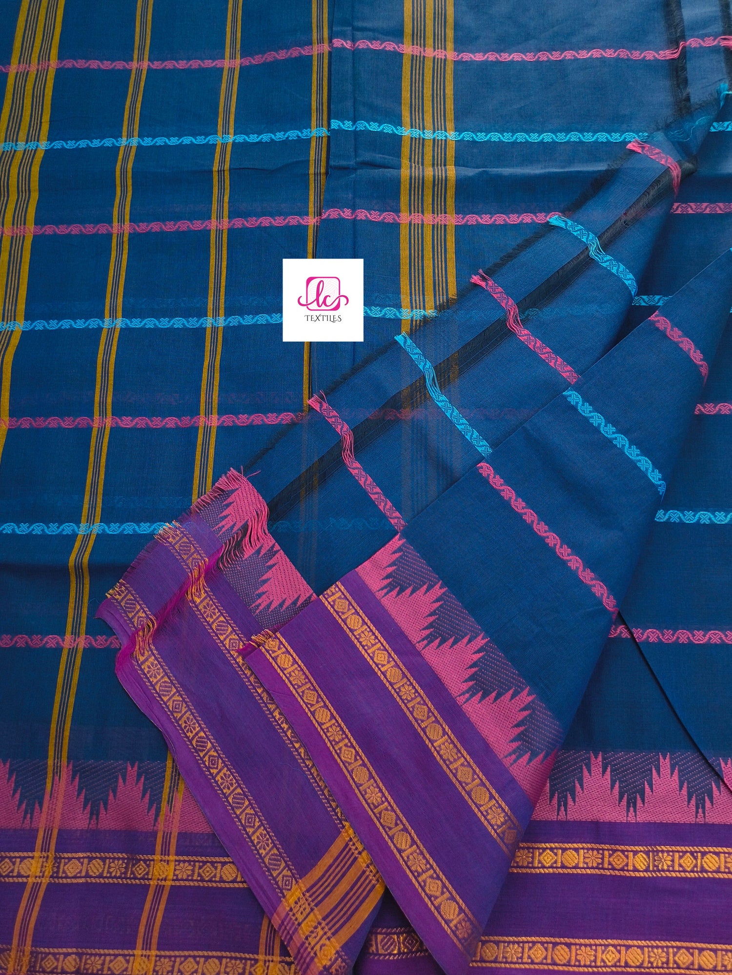 Kanchi Cotton Festival Fusion Navy blue 