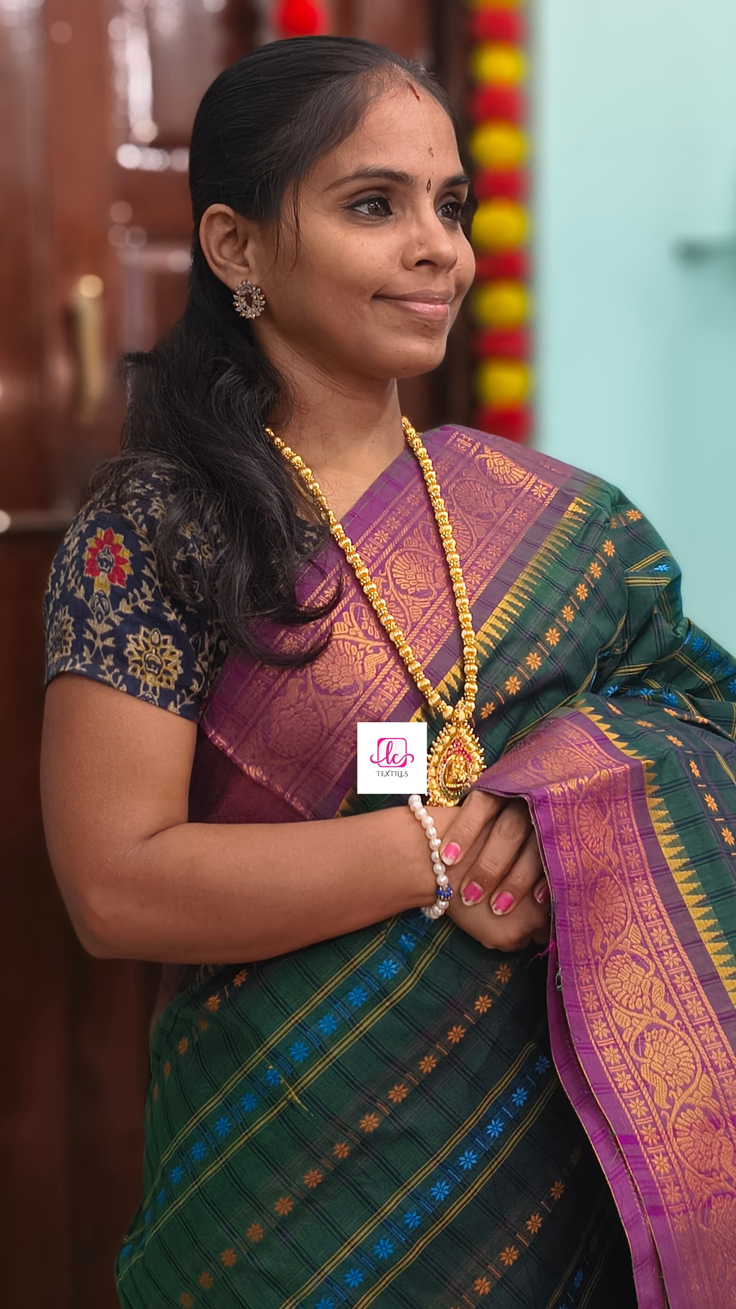 Kanchi Cotton Festival Fusion Green