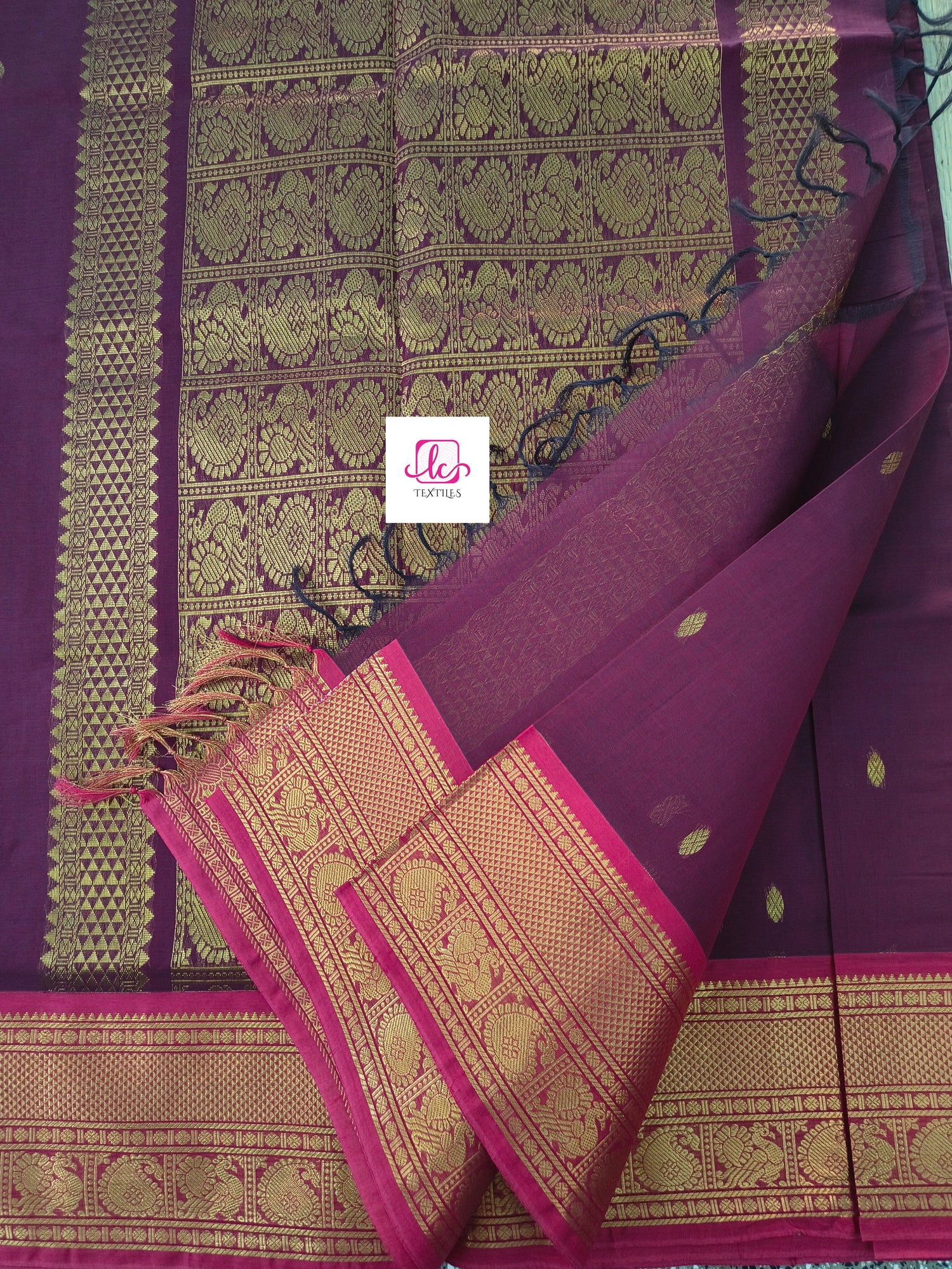 Kanchi Cotton Festival Fusion Brinjol purple