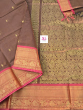Kanchi Cotton Festival Fusion Choclate brown