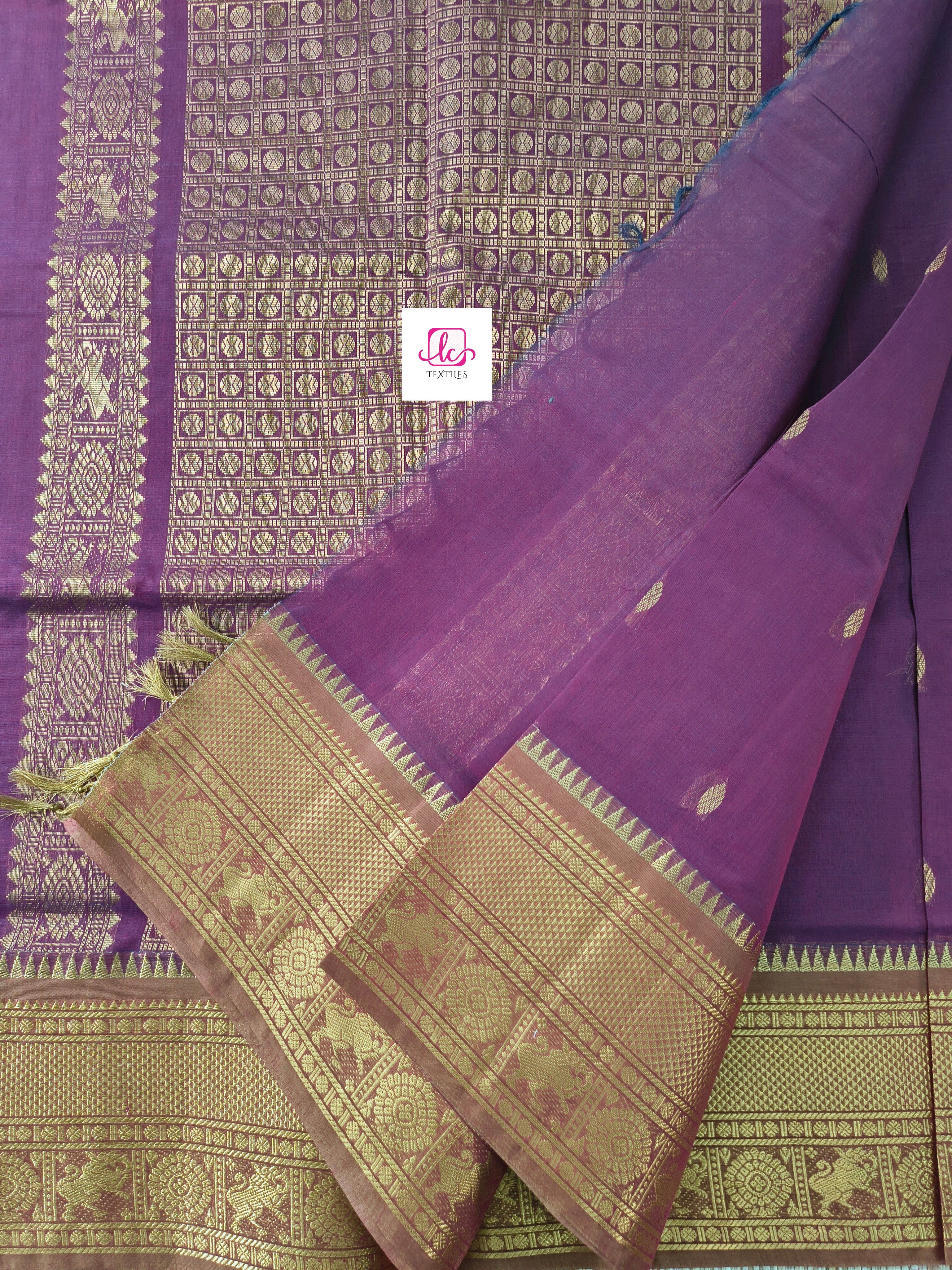 Kanchi Cotton Festival Fusion Deep mejantha pink