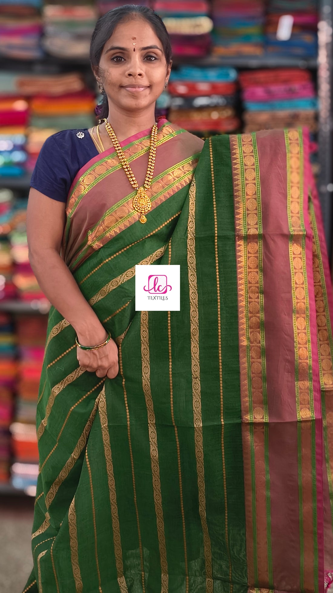 Kanchi Cotton Festival Fusion Green