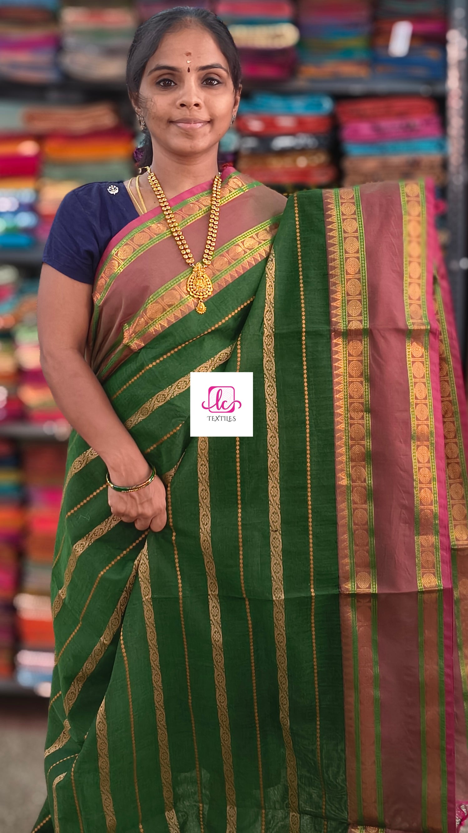 Kanchi Cotton Festival Fusion Green
