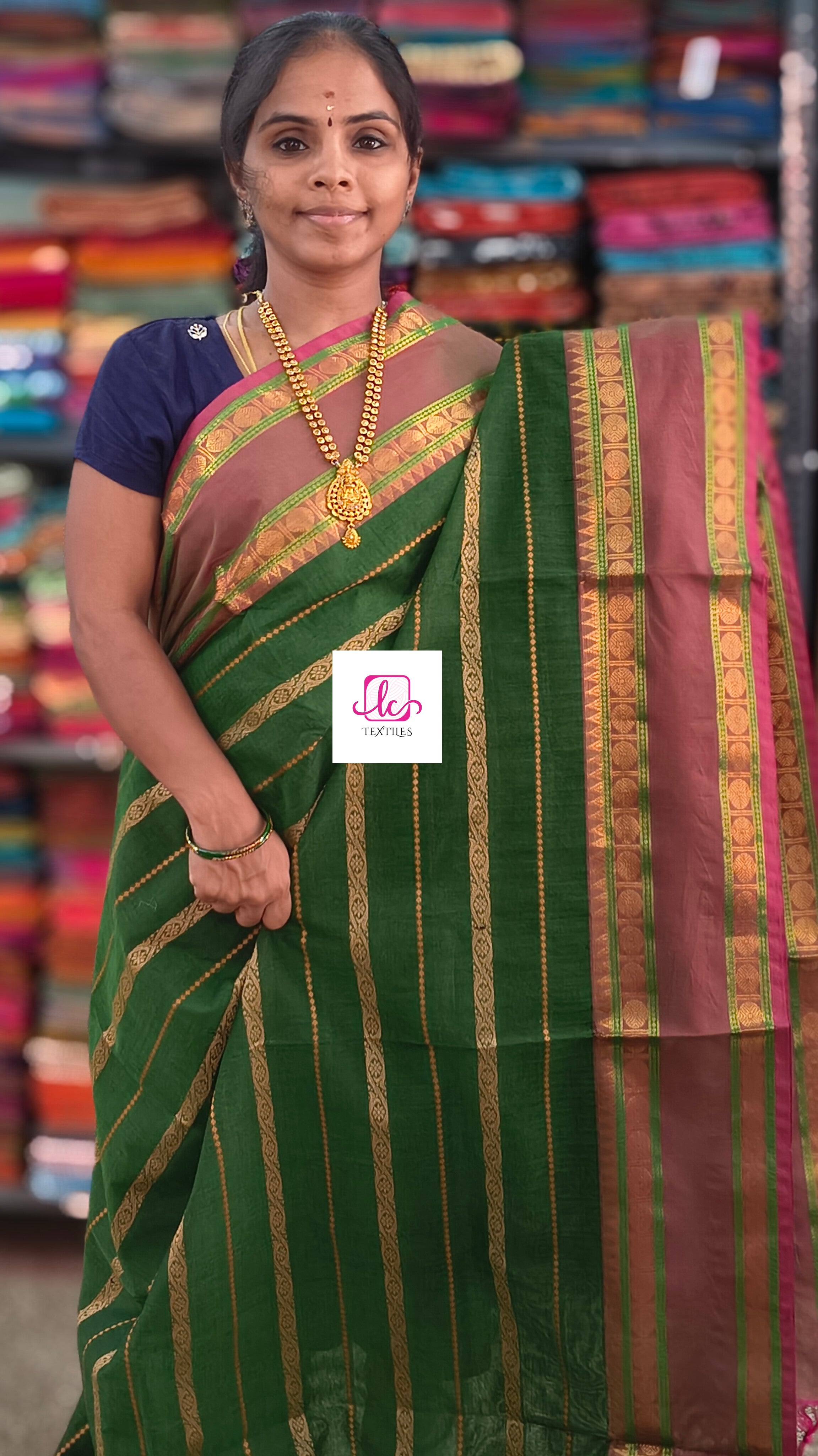 Kanchi Cotton Festival Fusion Green