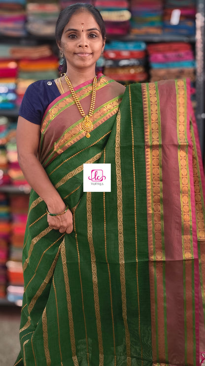 Kanchi Cotton Festival Fusion Green