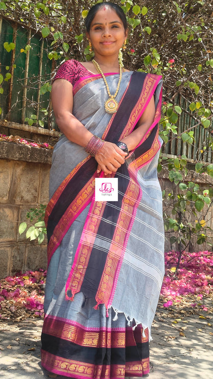 Kanchi Cotton Festival Fusion Grey