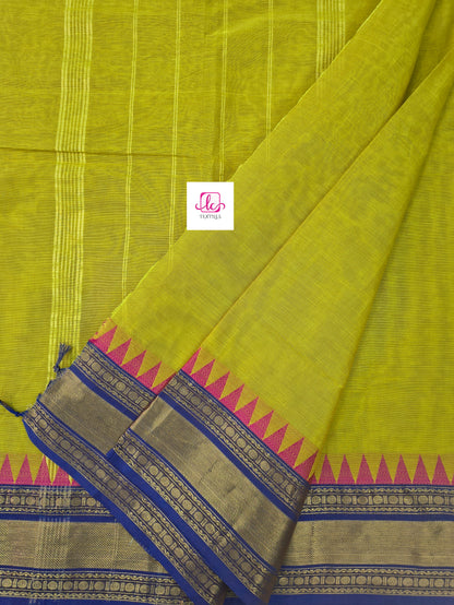 Kanchi Cotton Festival Fusion Lemon yellow