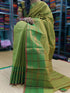 Kanchi Cotton Festival Fusion Mustard Yellow mixed Green Dual tone