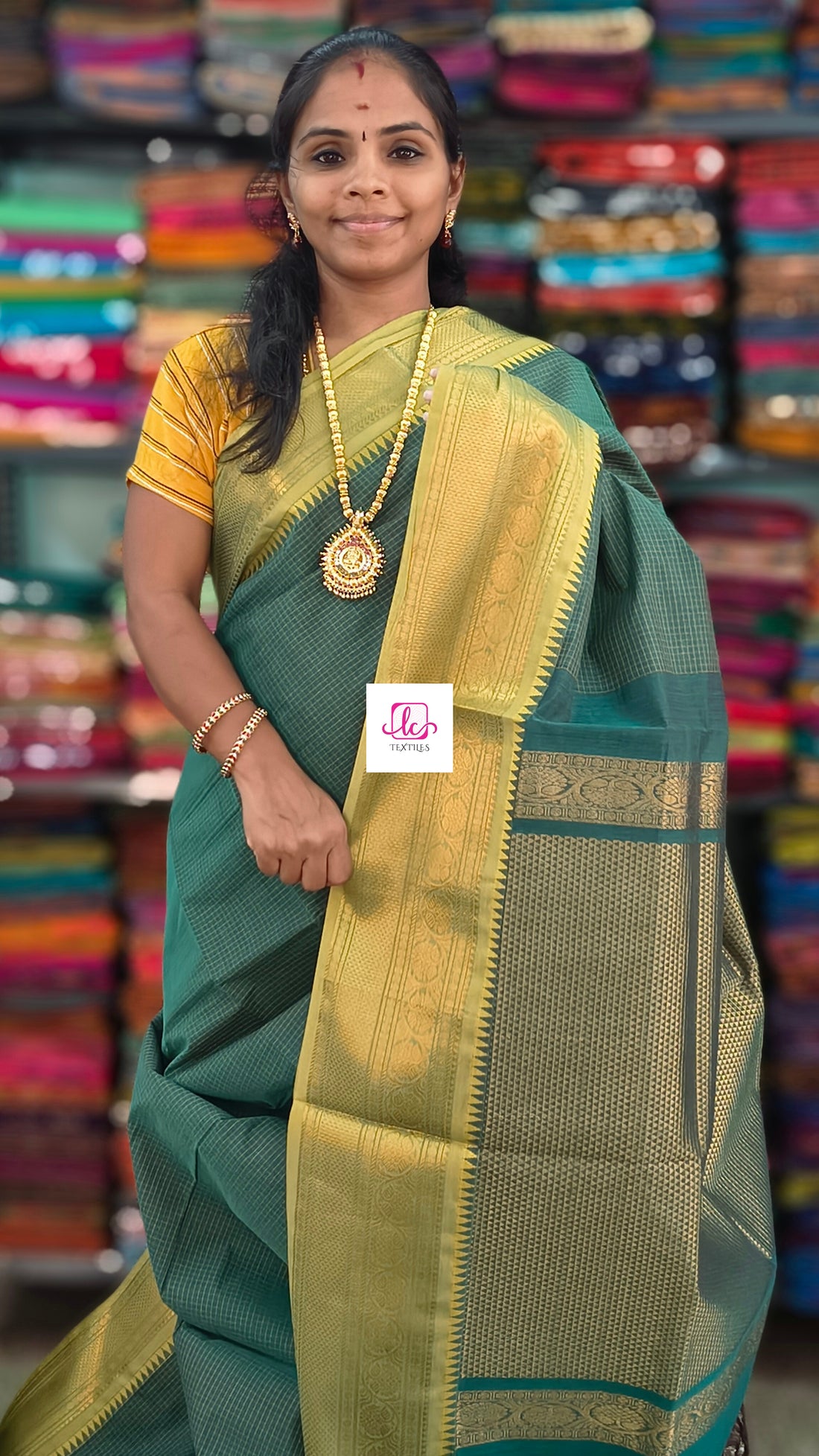 Kanchi Cotton Festival Fusion Peacock blue