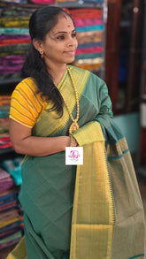 Kanchi Cotton Festival Fusion Peacock blue
