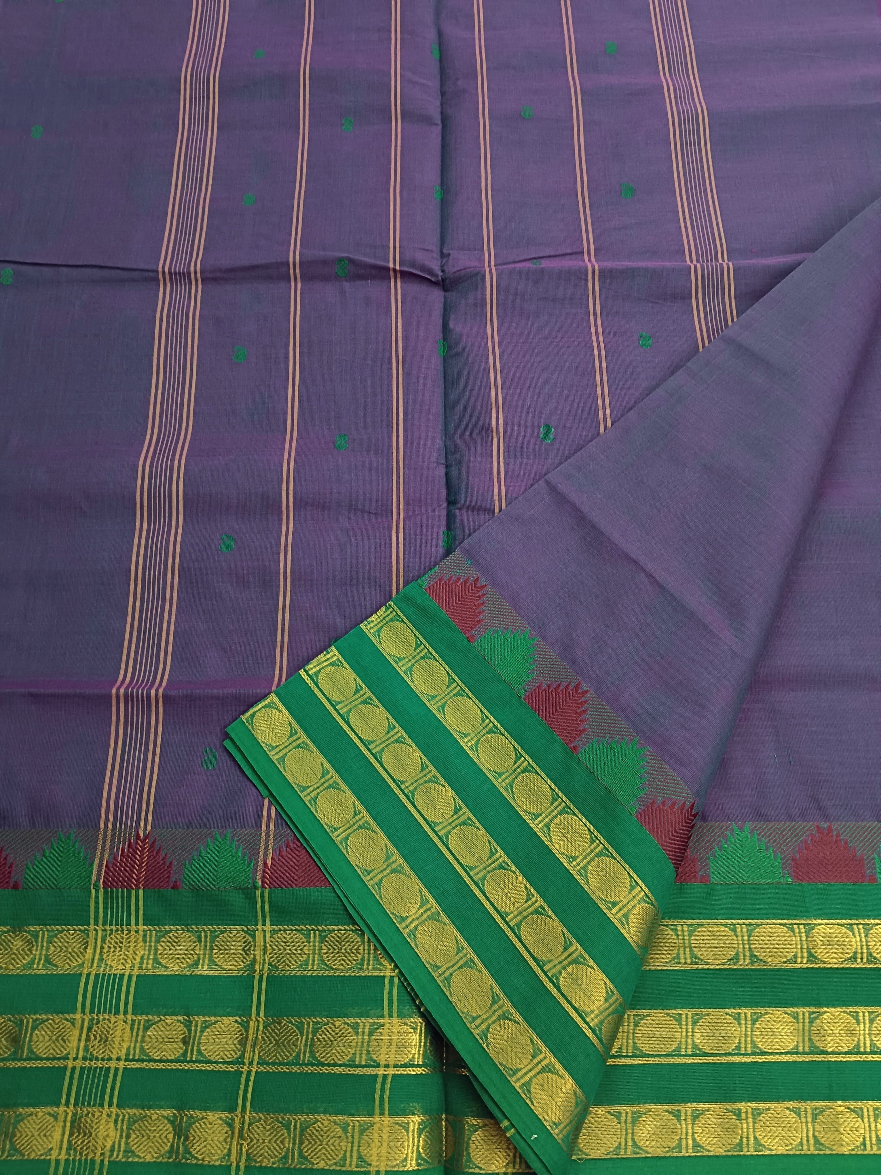 Kanchi Cotton Festival Fusion Pink Mixed Green