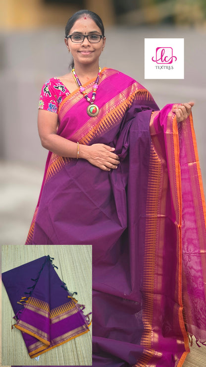 Kanchi Cotton Festival Fusion Purple
