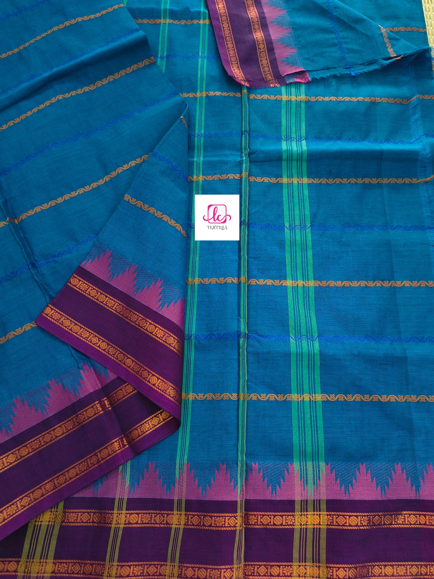 Kanchi Cotton Festival Fusion Saphire blue 