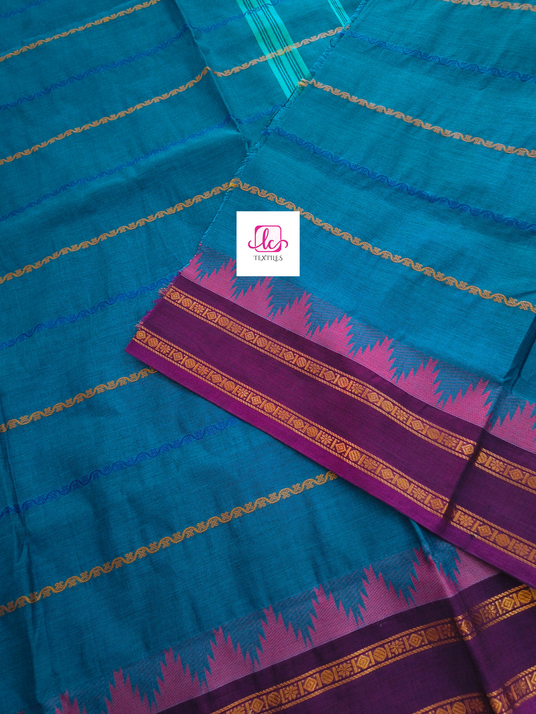 Kanchi Cotton Festival Fusion Saphire blue 
