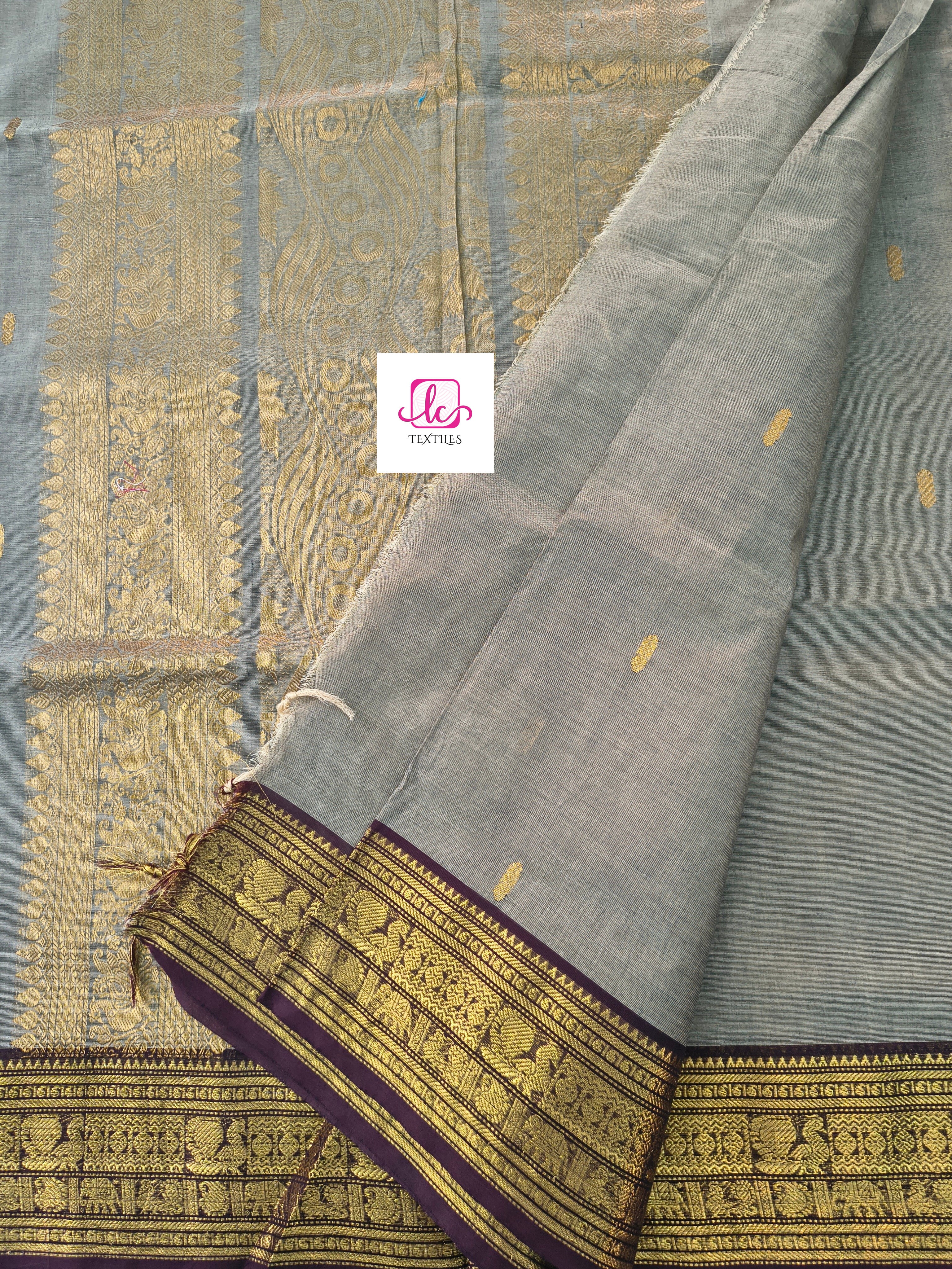 Kanchi Cotton Festival Fusion Silver grey