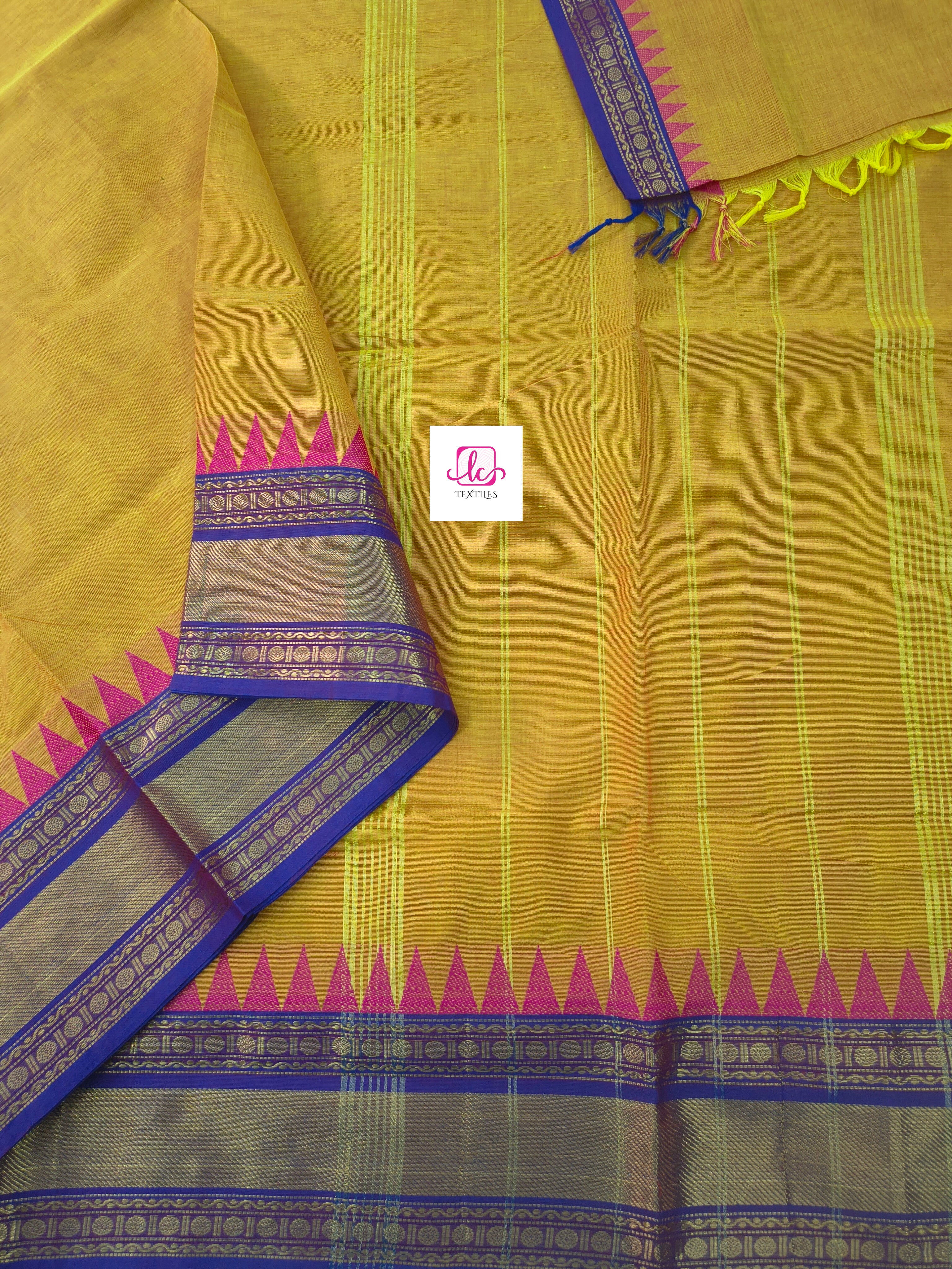 Kanchi Cotton Festival Fusion Yellow