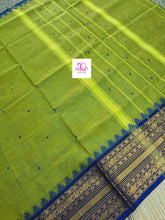 Kanchi Cotton Festival Fusion Green lemon yellow