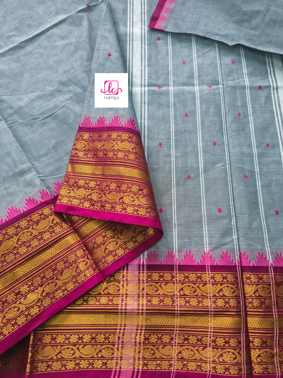 Kanchi Cotton Festival Fusion Grey