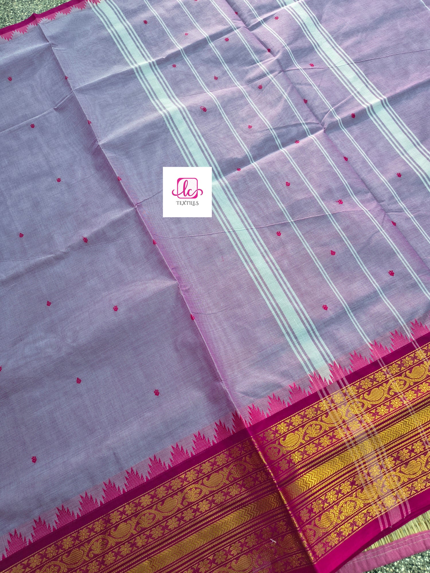 Kanchi Cotton Festival Fusion Pastel pink