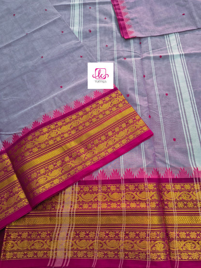 Kanchi Cotton  Festival Fusion Pastel pink