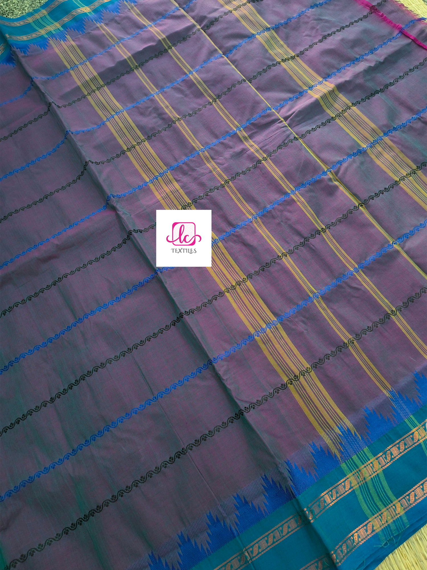 Kanchi Cotton Festival Fusion Pink mixed rama green dual tone