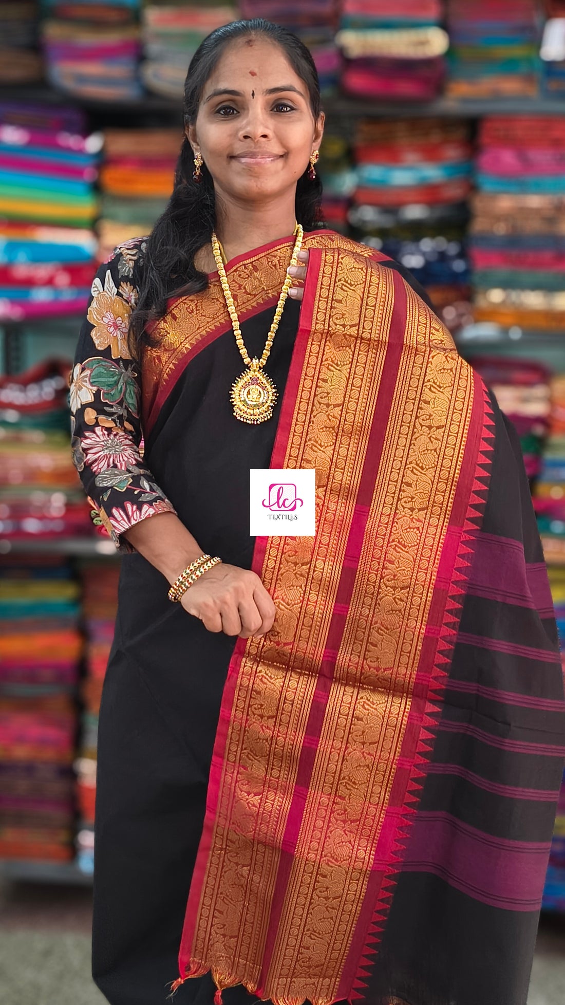 Kanchi Cotton Festival Fusion black