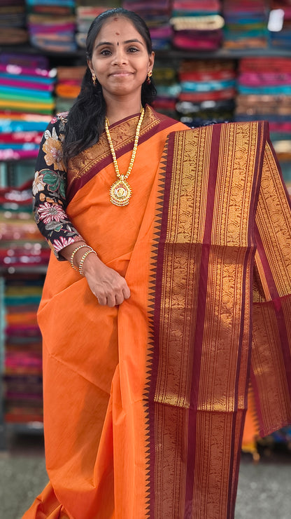 Kanchi Cotton Festival Fusion orange