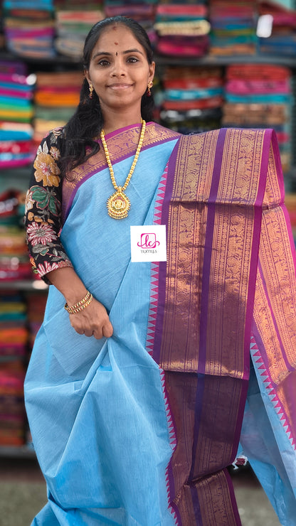 Kanchi Cotton Festival Fusion powder blue