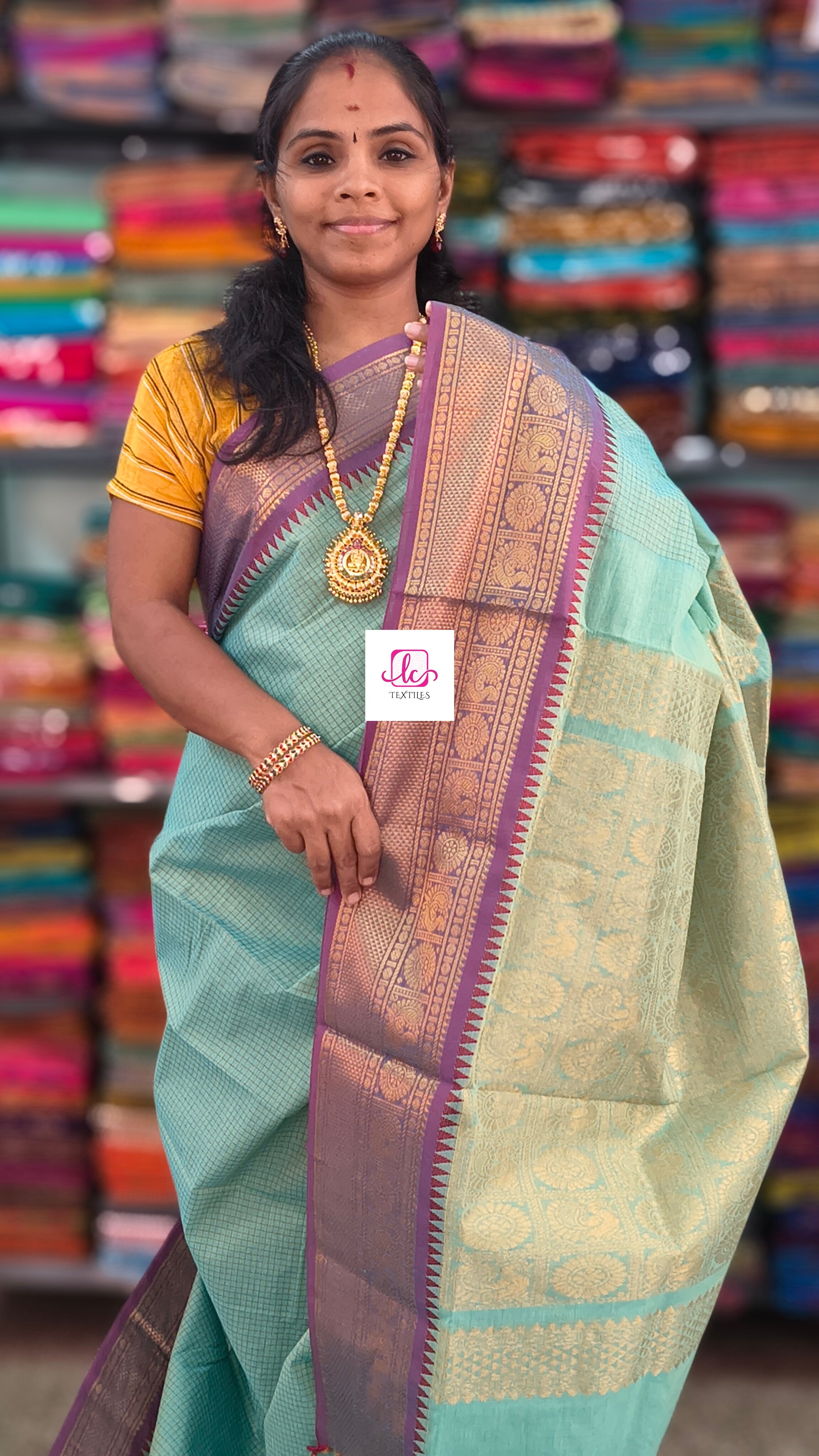 Kanchi Cotton Festival Fusion seafoam green