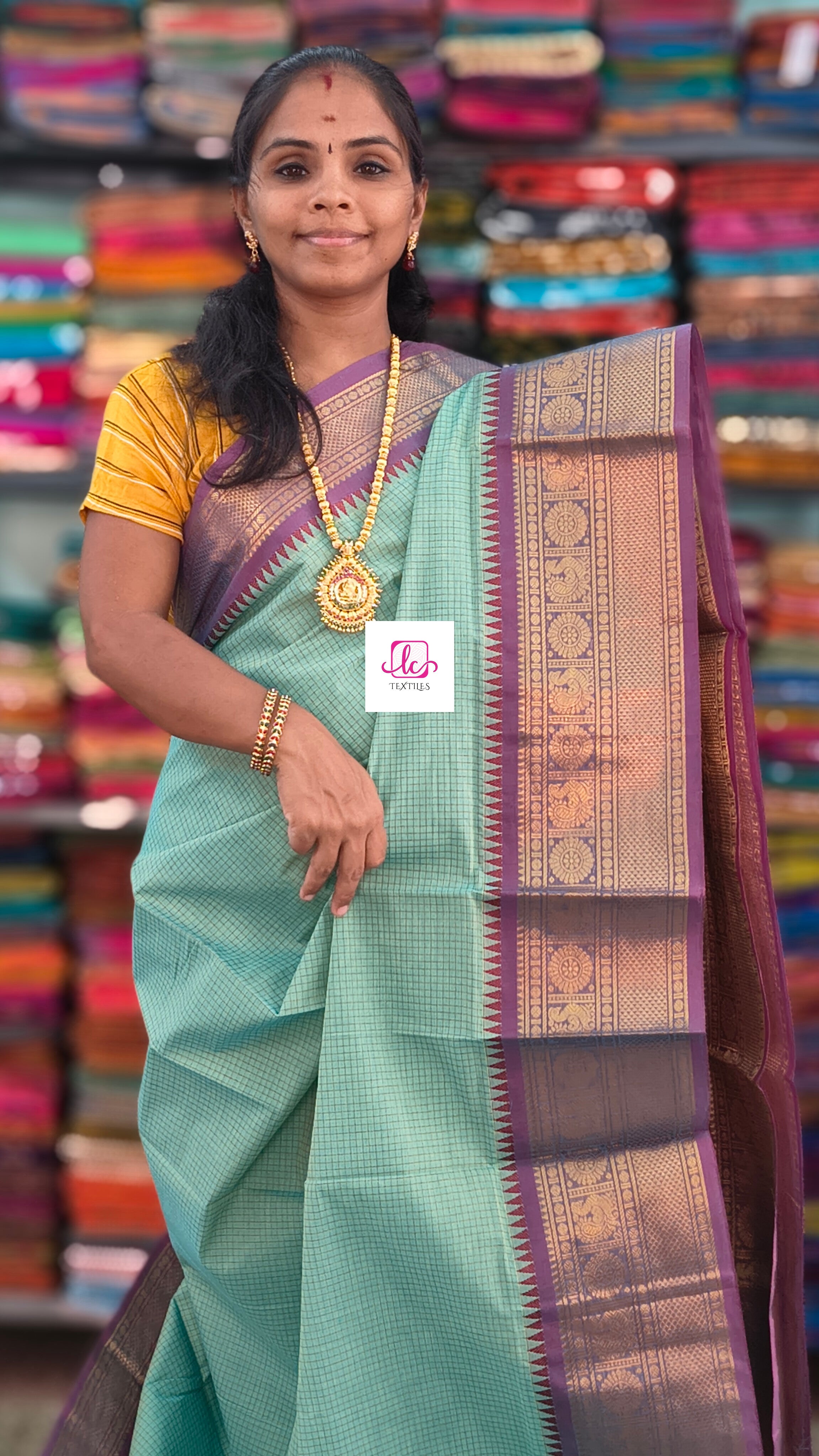Kanchi Cotton Festival Fusion seafoam green