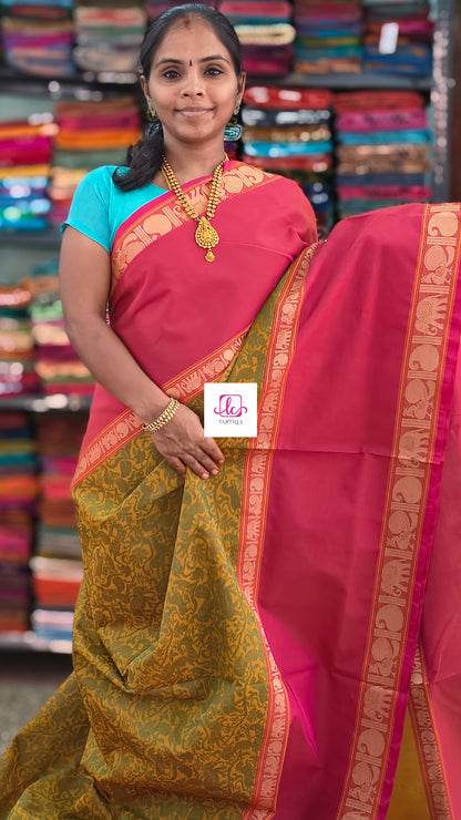 Kanchi Cotton Festival Fusion yellow