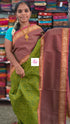 Kanchi Cotton Festival Fusion yellow mixed green